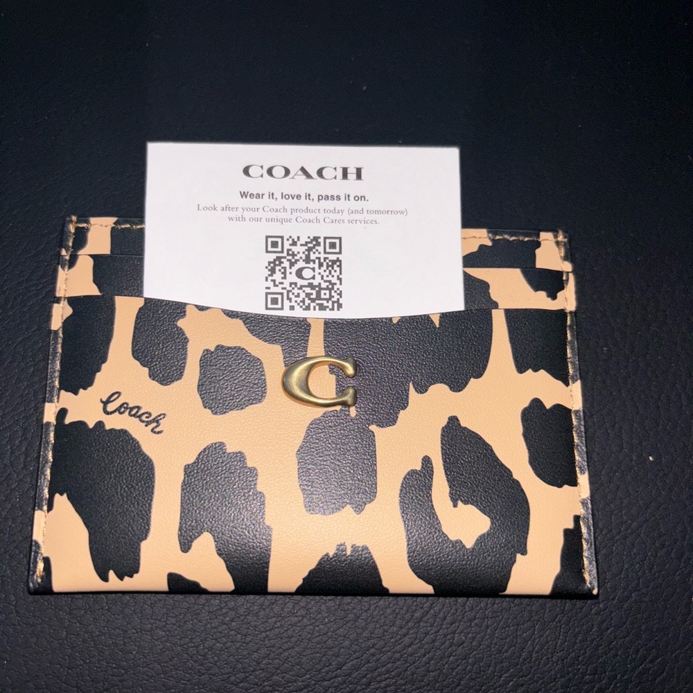 COACH Card Case Leopard Print NWT SOLD
